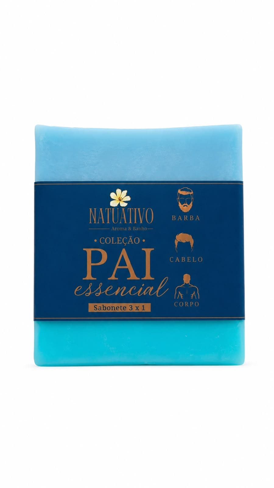 Sabonete 3 em 1 Pai Essencial – Barba, Cabelo e Corpo