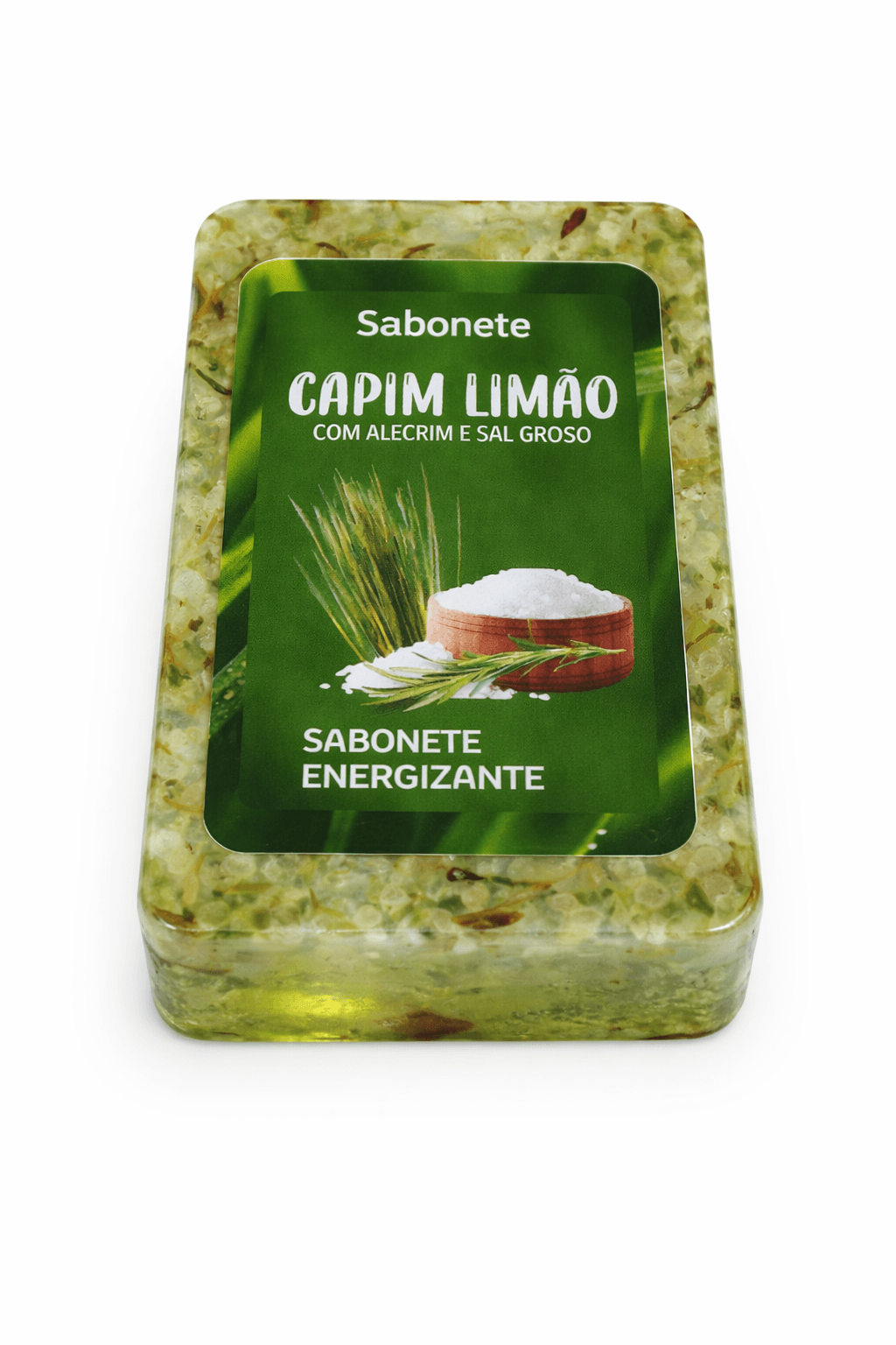 Sabonete Artesanal de Capim-Limão, Alecrim & Sal Grosso