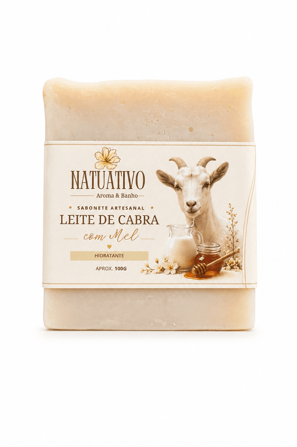 Sabonete Artesanal de Leite de Cabra com Mel